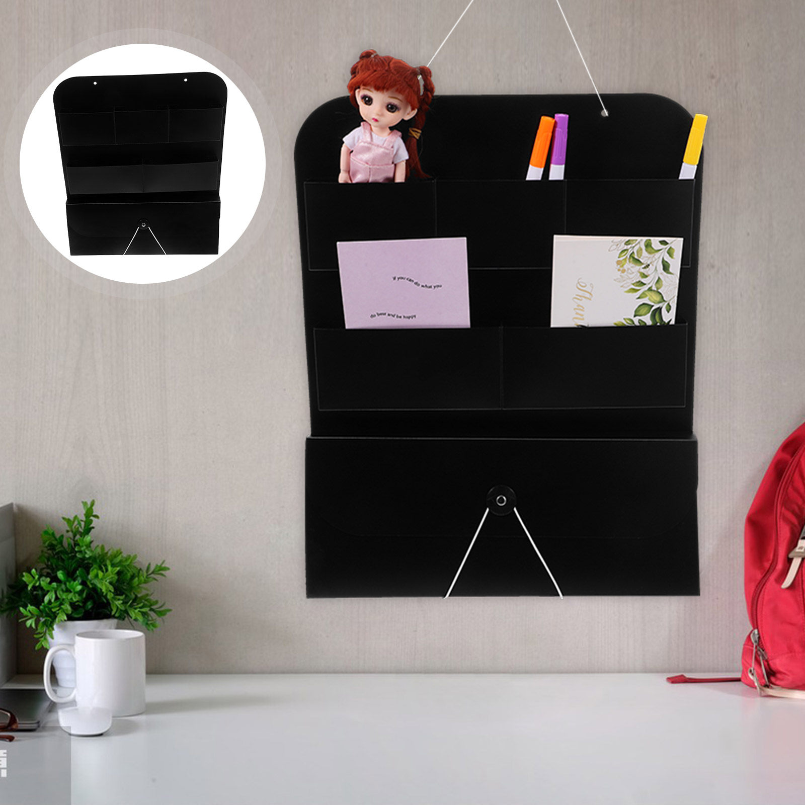 Hanging Wall File Organizer PP - Magazine Holder Rack review and price